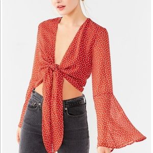 *FREE IN A BUNDLE* Urban Ourfitters Tie-Up Blouse/Crop Top